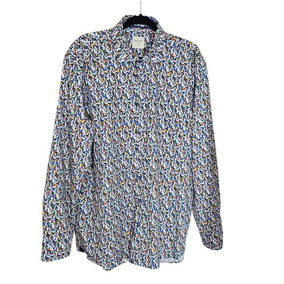 Haupt Mens Multicolor Button Down Shirt - Picture 1 of 7